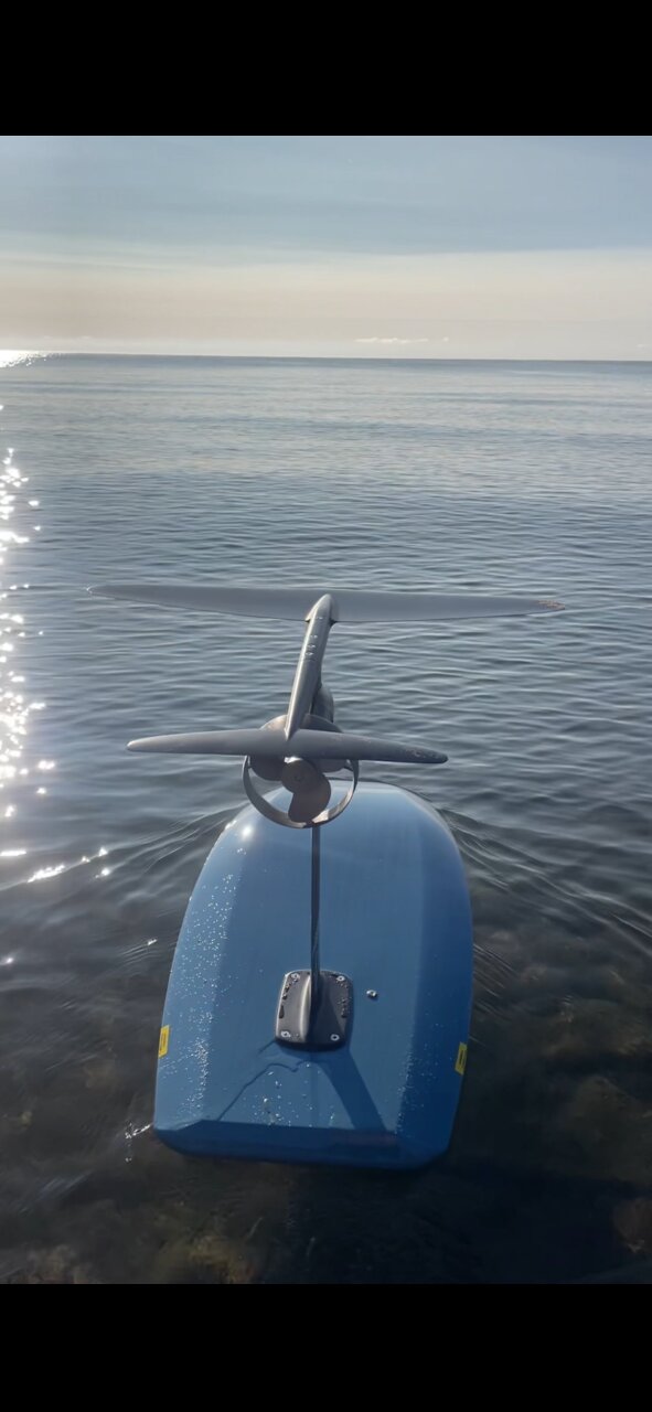 Foil breaking the surface of Lake Superior