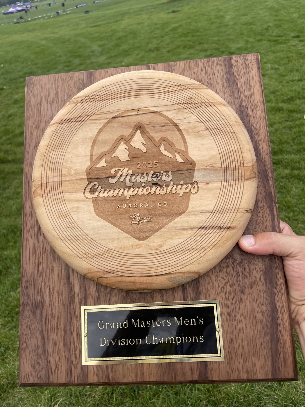 2025 Masters Championships Grand Masters Men's Division Champions plaque